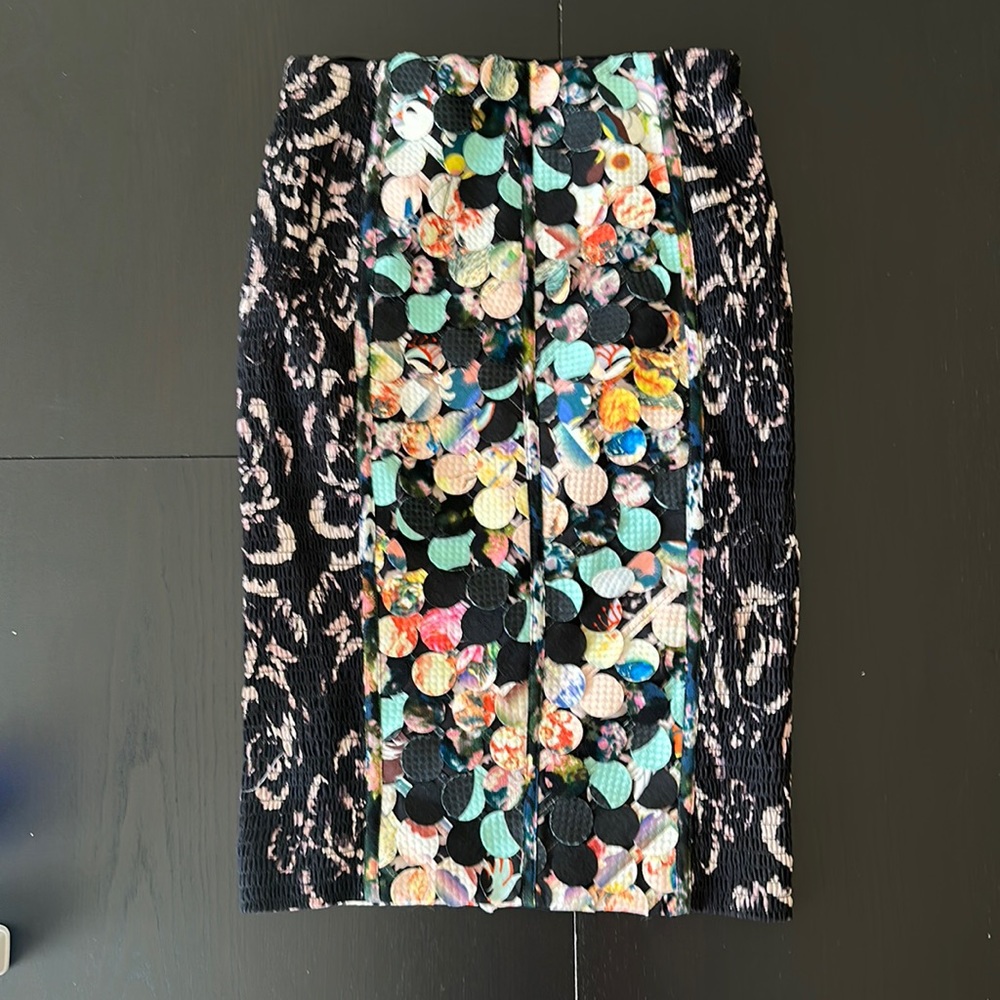 Byron Lars Paillette Pencil Skirt